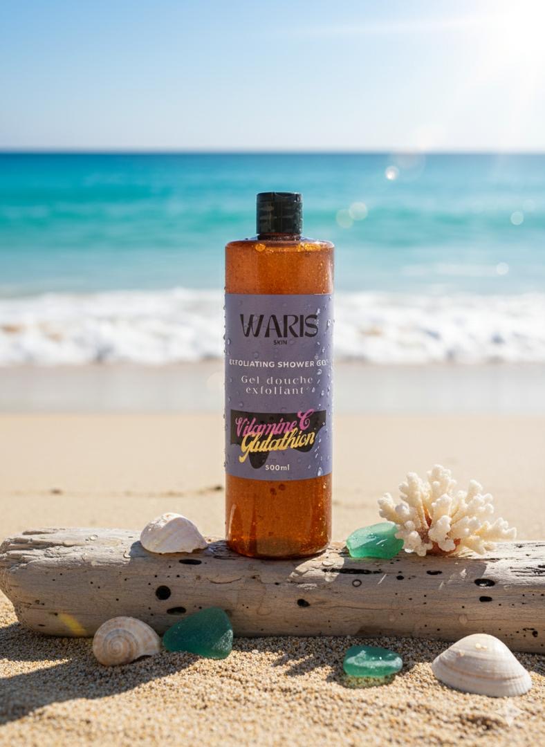 Gel de douche exfoliant à la vitamine C et glutathion